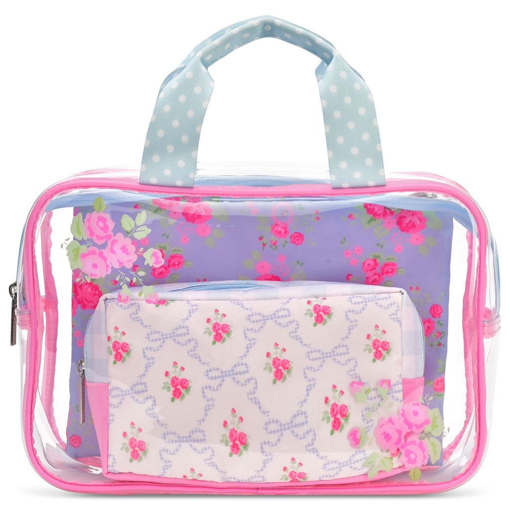 [810-2321] Ditsy Floral Cosmetic Bag Trio