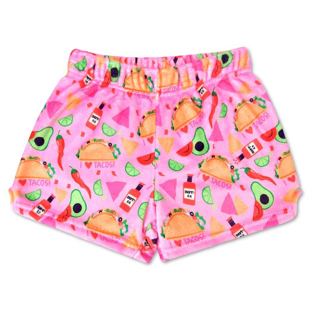 [820-3578XS] Taco Love Plush Shorts (Youth X-Small (4-6))