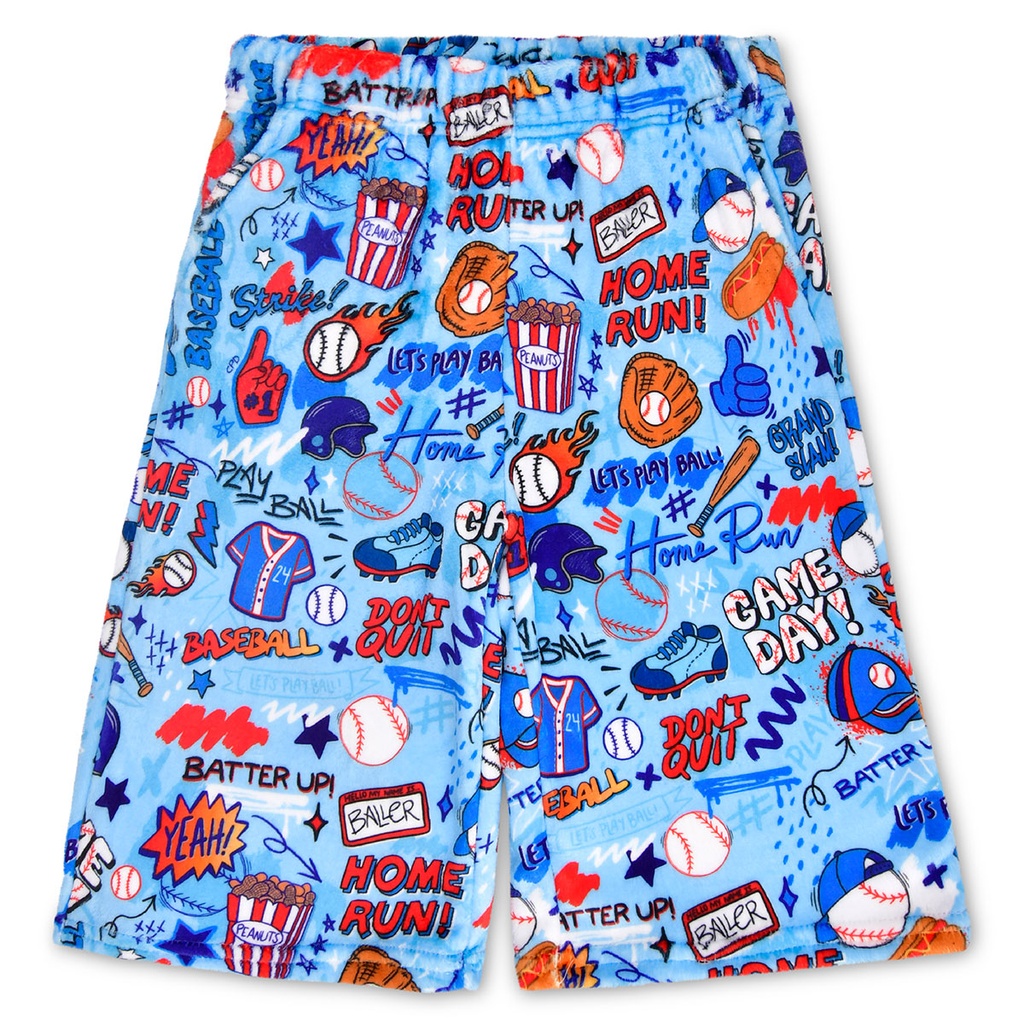 [820-3592XS] Corey Paige Ball Game Plush Board Shorts (Youth X-Small (4-6))