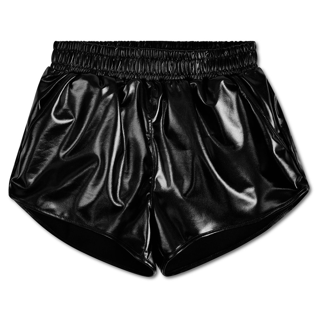[820-3643S] Black Metallic Shorts (Youth Small (6-8))