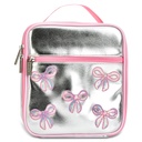 Silver Sequin Bows Lunch Tote