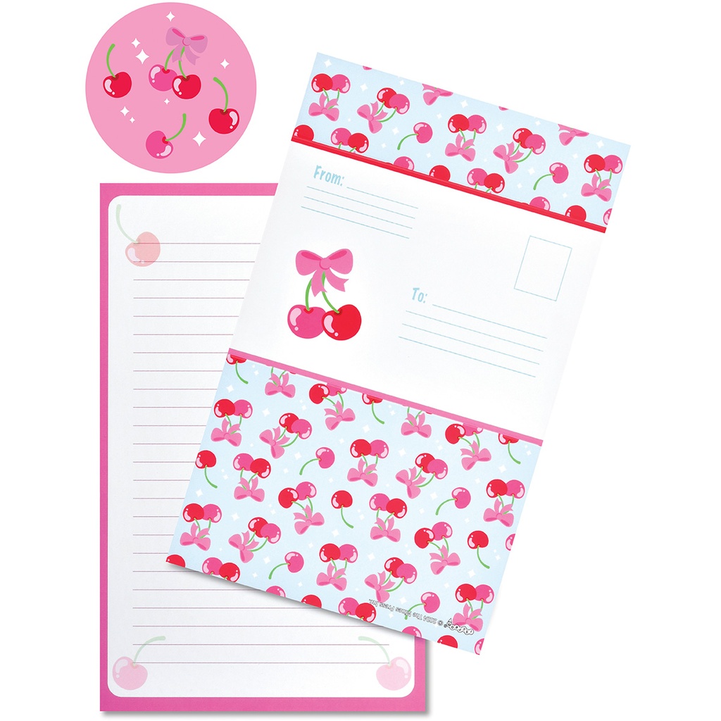 [760-1350] Cheerful Cherries Foldover Cards