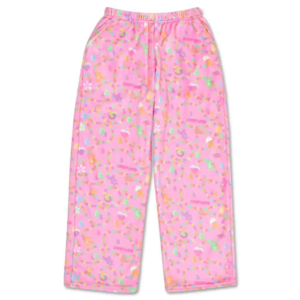 [820-3653XS] Candy Land Sugar Trail Plush Pants (Youth X-Small (4-6))