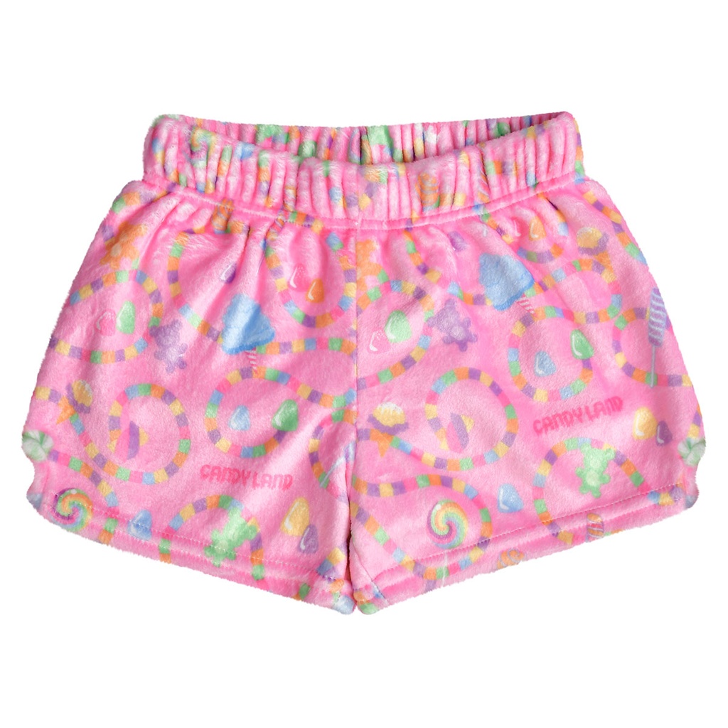 [820-3654XS] Candy Land Sugar Trail Plush Shorts (X-Small (4-6))