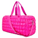 Hot Pink Shiny Puffer Duffel Bag