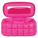 Hot Pink Shiny Puffer Cosmetic Case