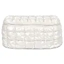 Pearl White Shiny Puffer Cosmetic Case