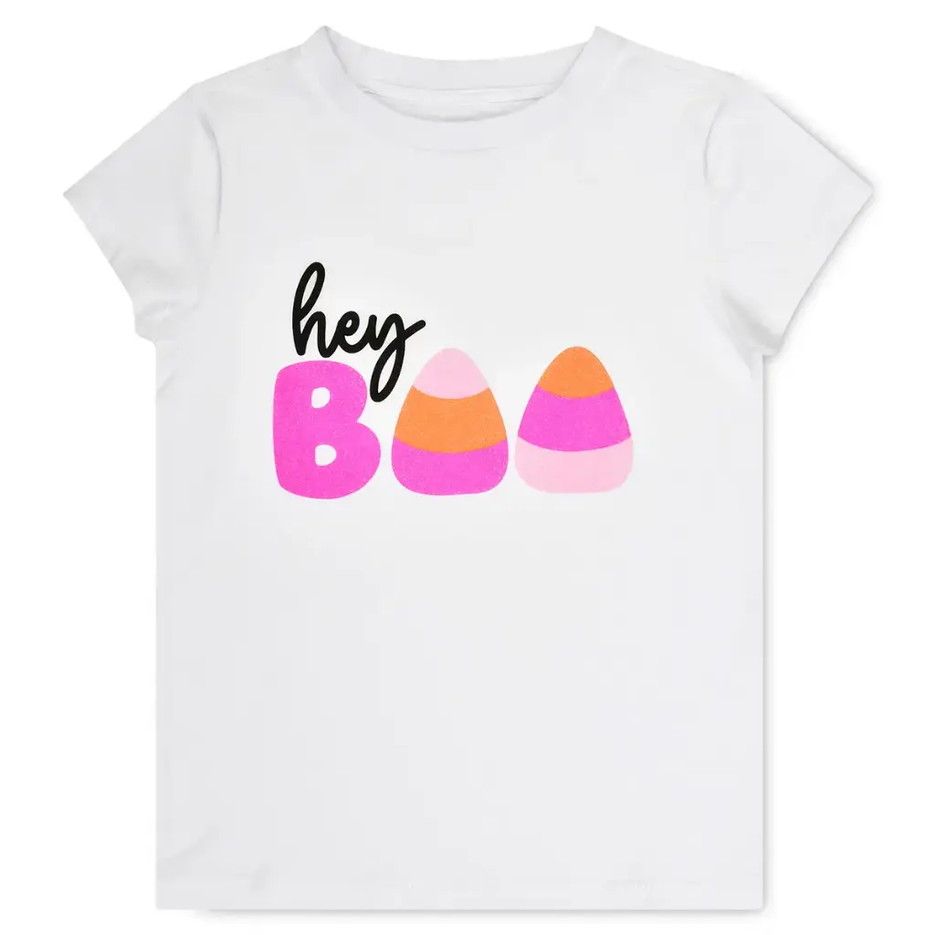 [820-3841S] Hey Boo T-Shirt (Youth Small (6-8))