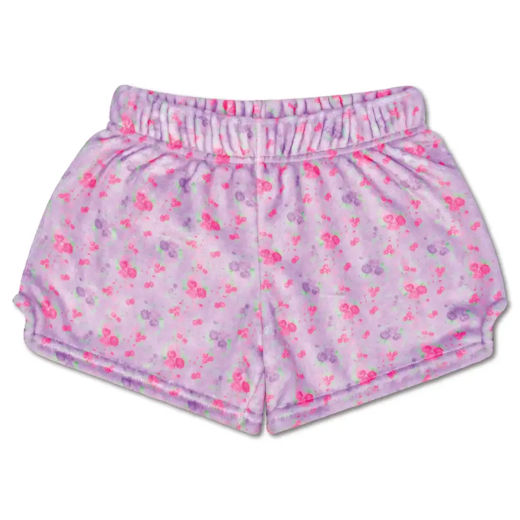 [820-3857XS] Forever Floral Plush Shorts (X-Small (4-6))