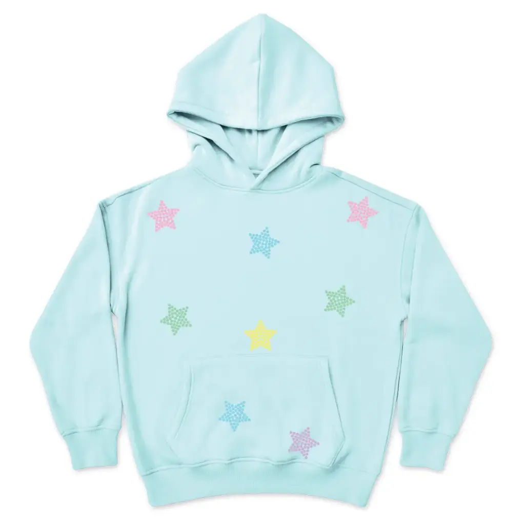 Sparkling Stars Blue Hoodie Sweatshirt