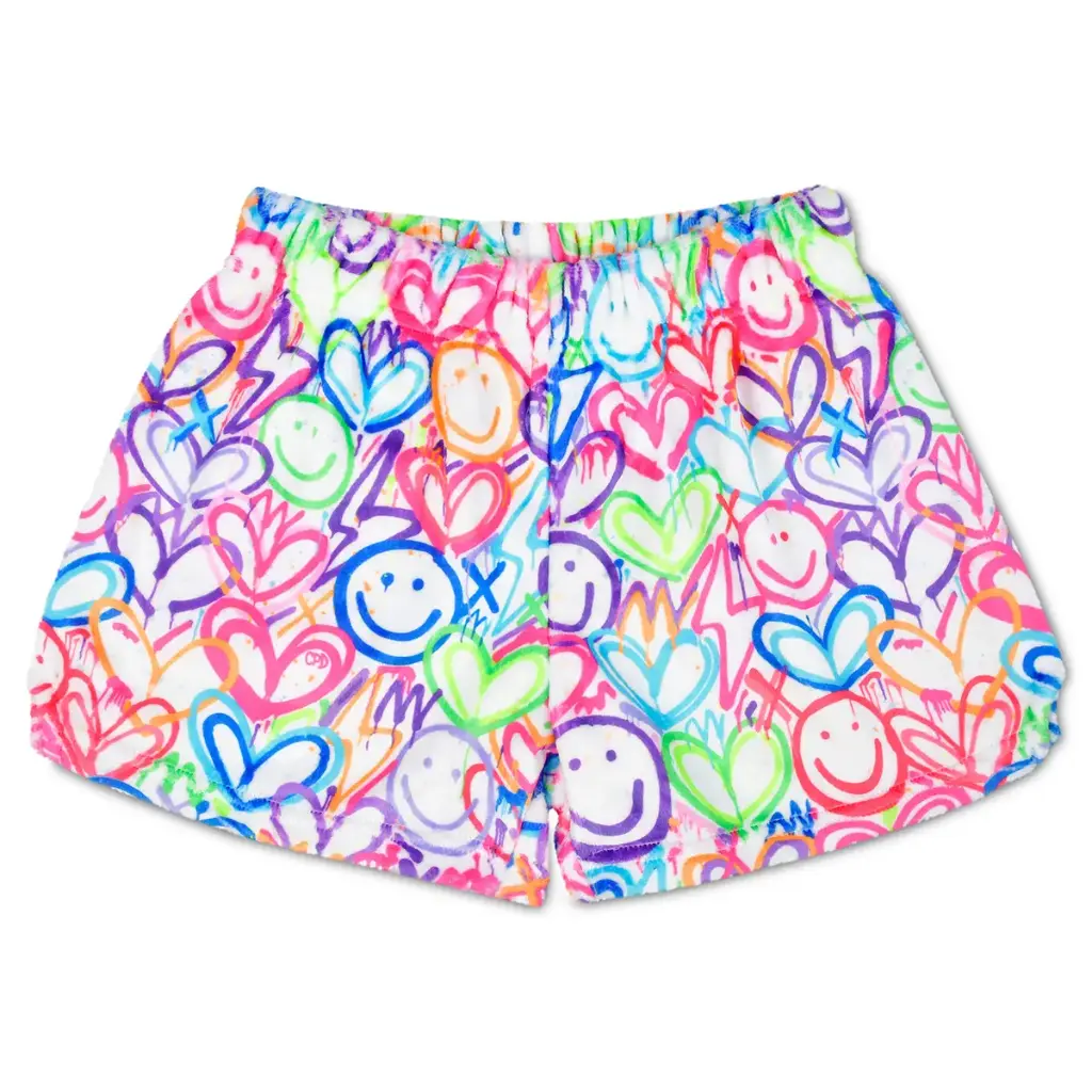 [820-3873AS] Corey Paige Lightning Love Plush Shorts (Adult Small (4-6))