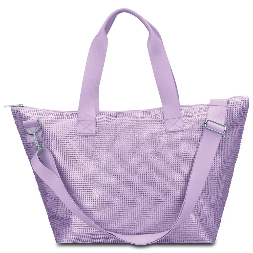 [810-2384] Lavender Rhinestone Overnight Bag