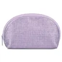 Lavender Rhinestone Oval Cosmetic Bag