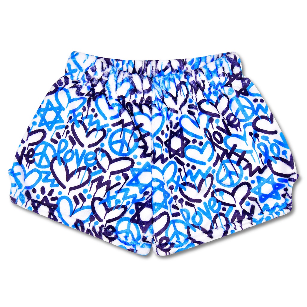[820-3889AS] Corey Paige Bright Star Plush Shorts (Adult Small (4-6))