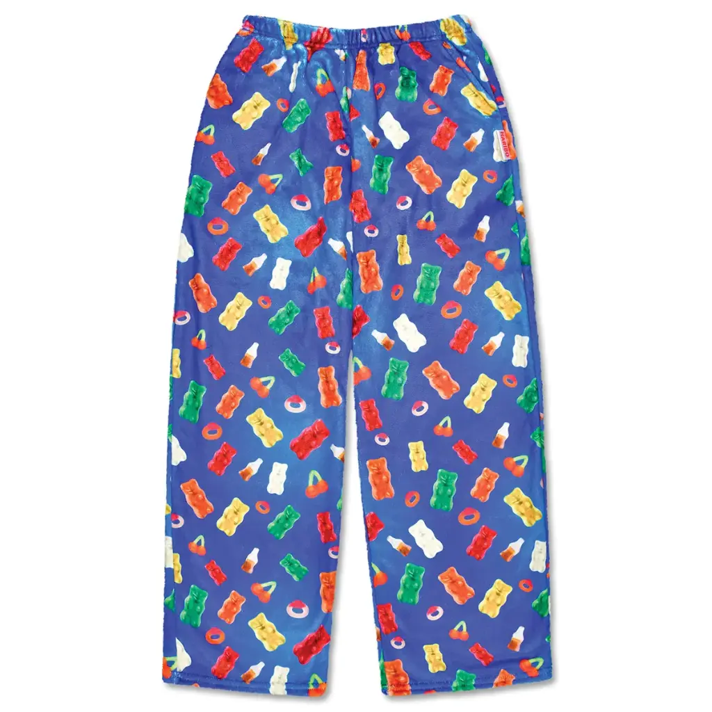 [820-3845XS] Haribo Toss Print Plush Pants (Youth X-Small (4-6))