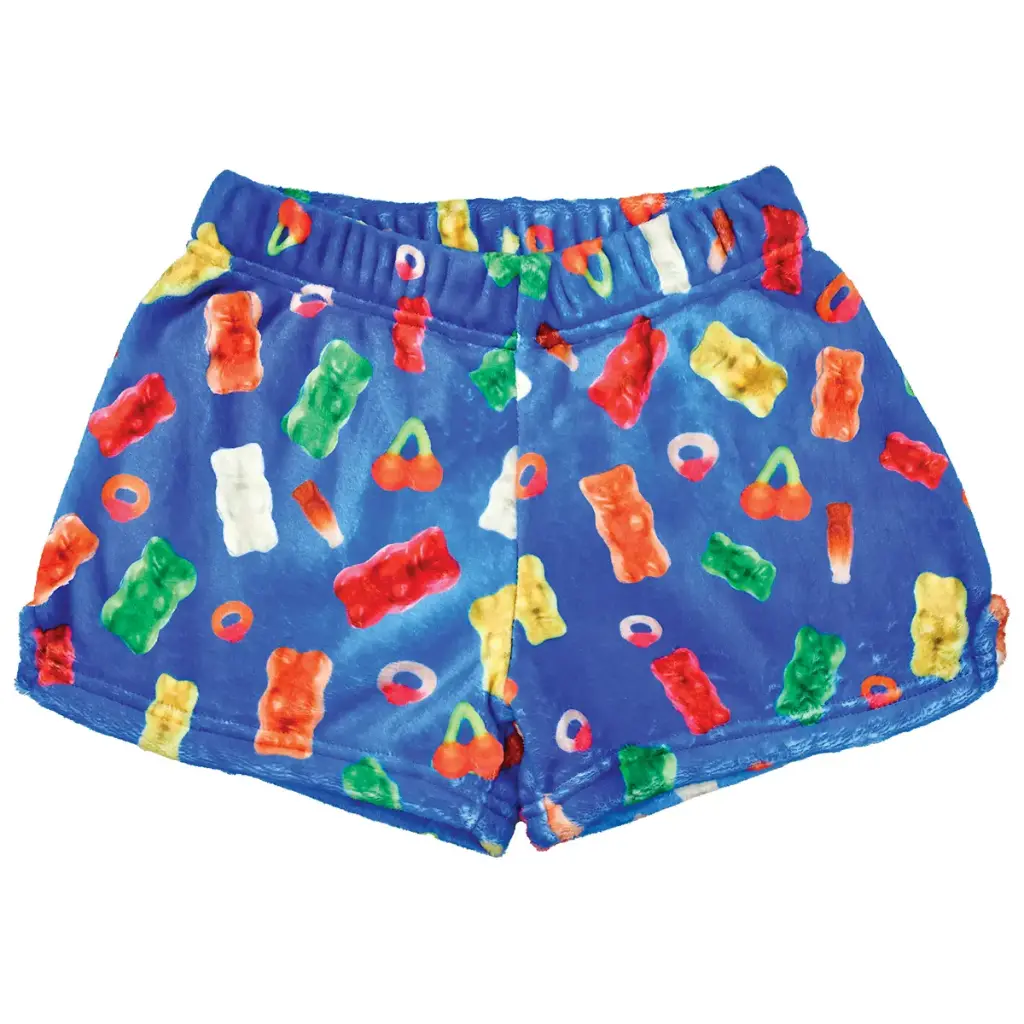 [820-3846AS] Haribo Toss Print Plush Shorts (Adult Small (4-6))