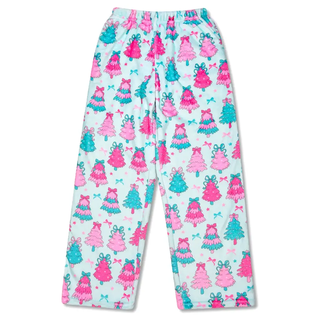 [820-3917XS] Fancy Trees Plush Pants (Youth X-Small (4-6))