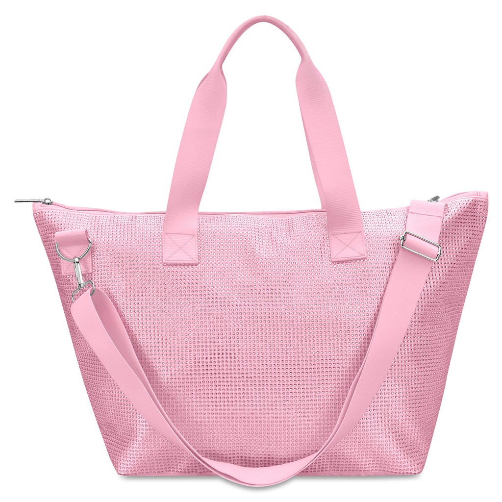[810-2395] Pink Rhinestone Overnight Bag