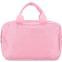Pink Rhinestone Large Cosmetic Bag
