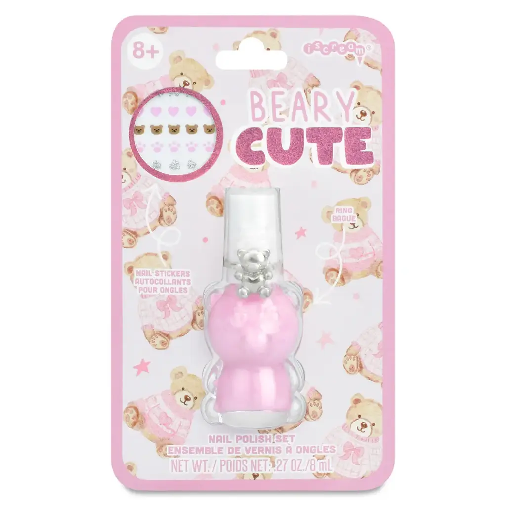 [815-384] Beary Cute Nail Polish & Ring Set