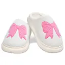 White Cozy Bows Slippers