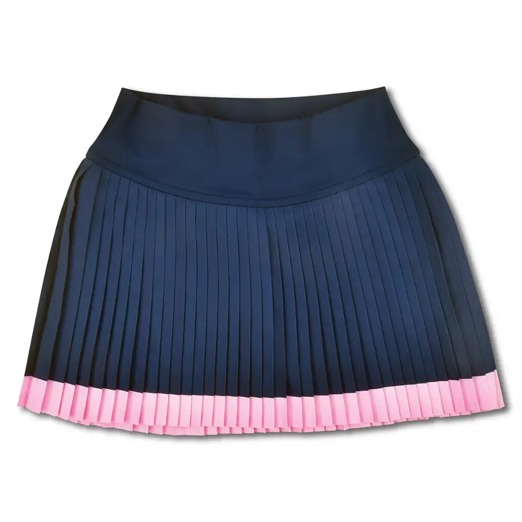 [820-3964S] Navy Pink Stripe Skort (Youth Small (6-8))