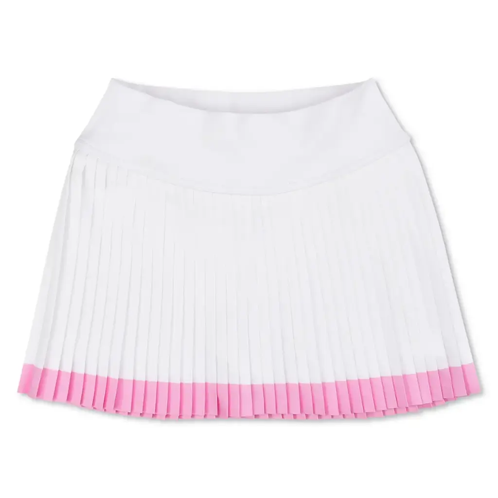 [820-3965S] White Pink Stripe Skort (Youth Small (6-8))