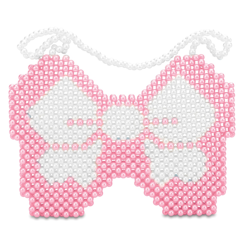 [810-2404] Bow Beaded Crossbody Bag