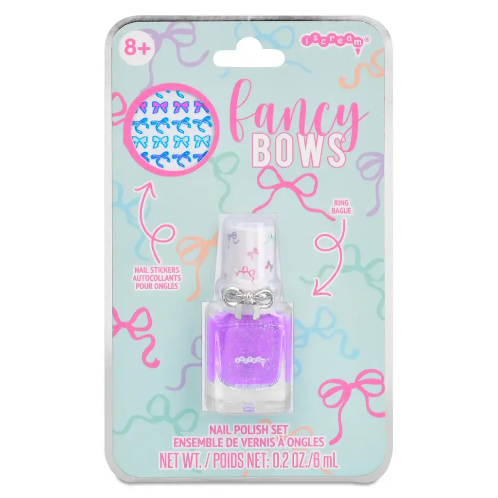 [815-401] Fancy Bows Nail Polish & Ring Set