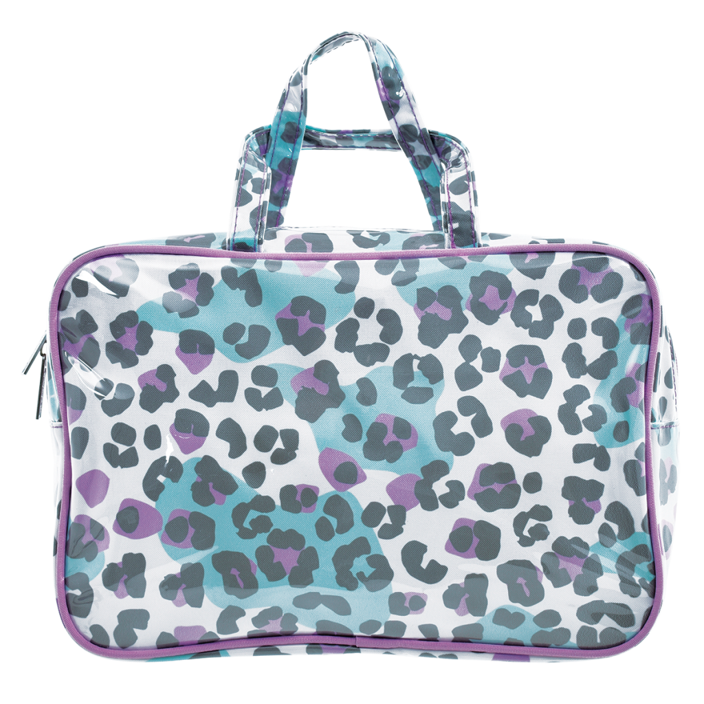 Snow Leopard Large Cosmetic Bag