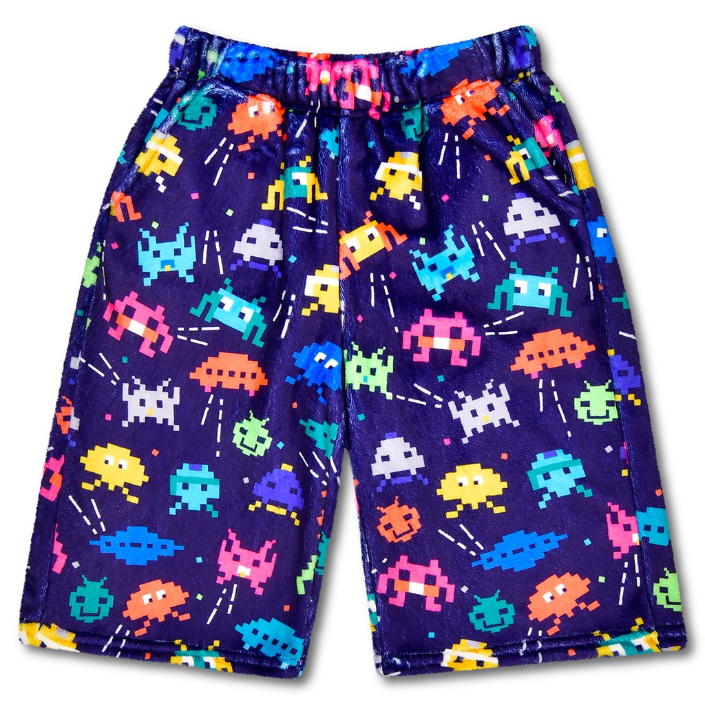 [820-3941XS] Space Gamer Plush Board Shorts (X-Small (4-6))