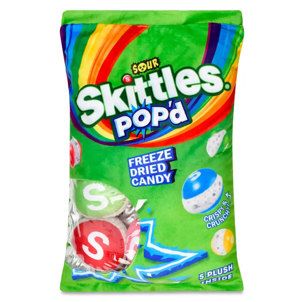 Sour Skittles POP'd Packaging Plush