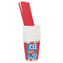 Icee Paper Cups and Straws