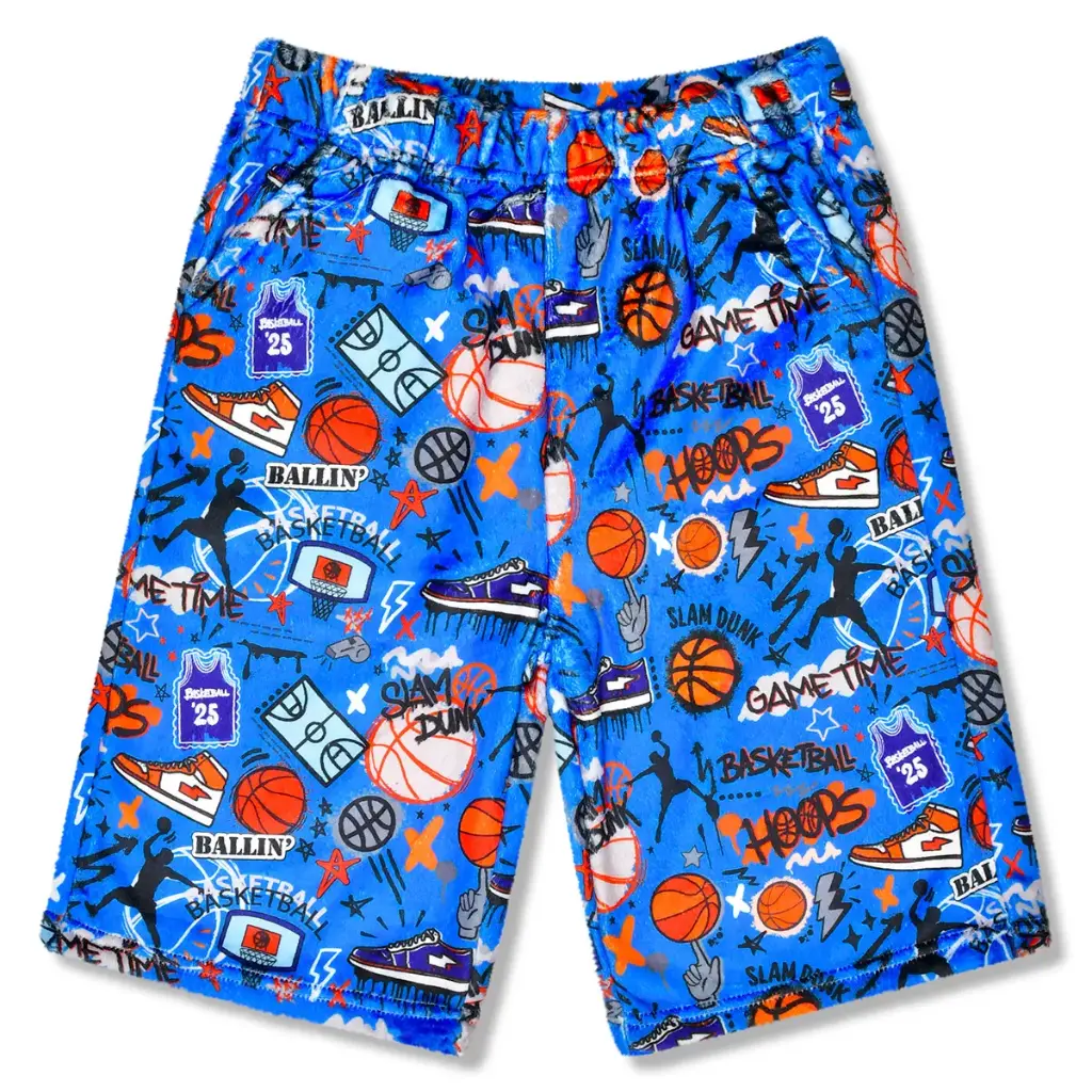 [820-4032XS] Corey Paige Slam Dunk Plush Board Shorts (X-Small (4-6))