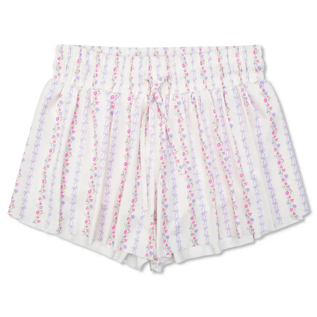 [820-4005L] Sweetheart Vine Butterfly Shorts (Youth Large (14))