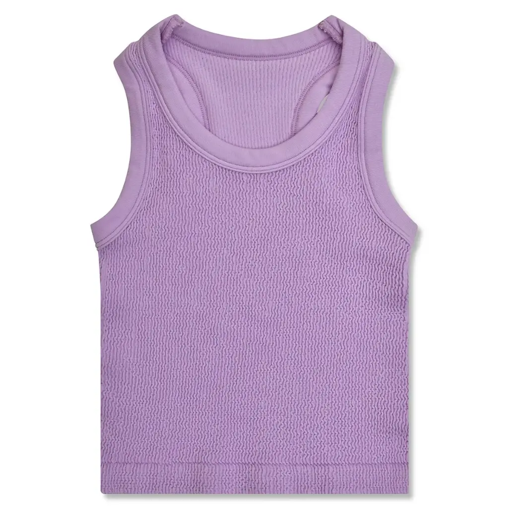 Lavender Smocked Racerback Tank Top