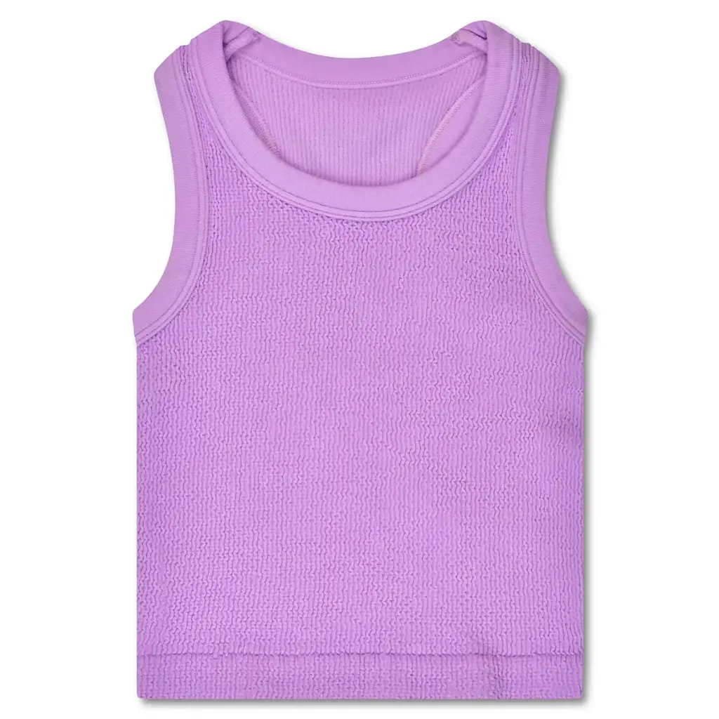 Lavender Smocked Racerback Tank Top