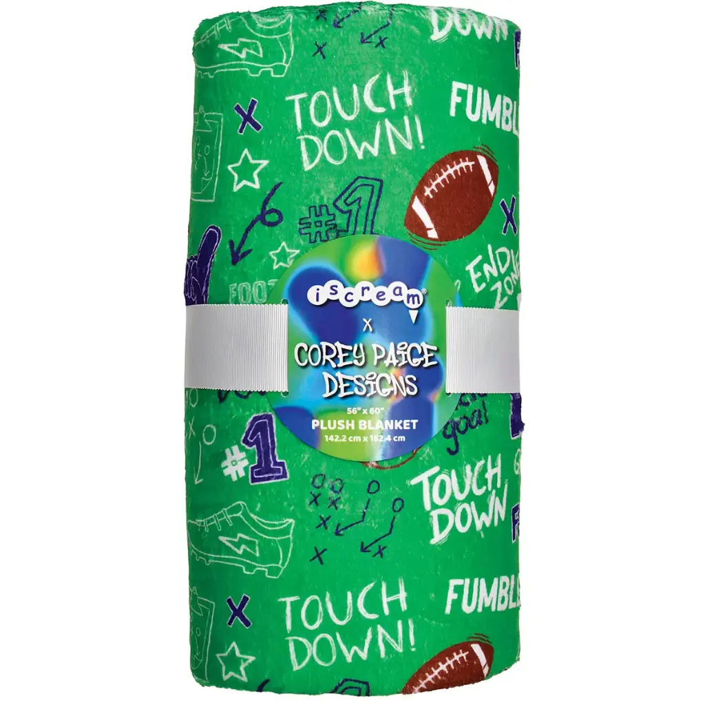 [780-4899] Corey Paige End Zone Plush Blanket