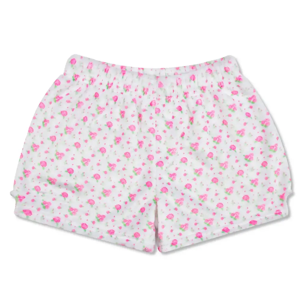 [820-4050XS] Pretty in White Plush Shorts (X-Small (4-6))
