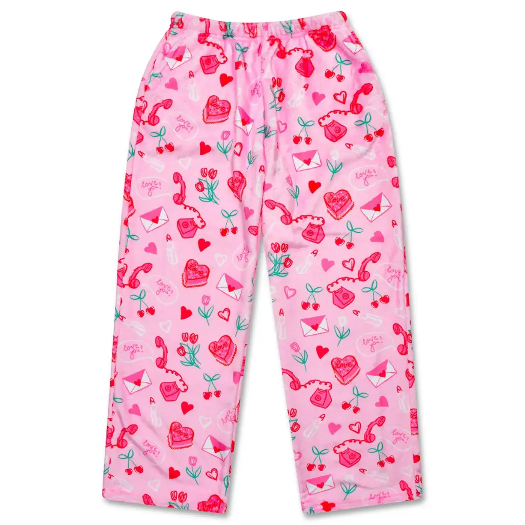[820-4097XS] Love Doodles Plush Pants (Youth X-Small (4-6))