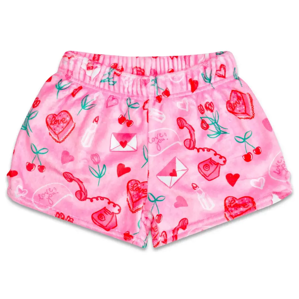 [820-4098XS] Love Doodles Plush Shorts (X-Small (4-6))