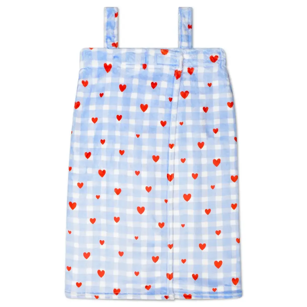 [820-4013XS-S] Gingham Hearts Spa Wrap (Youth X-Small/Small (4-8))
