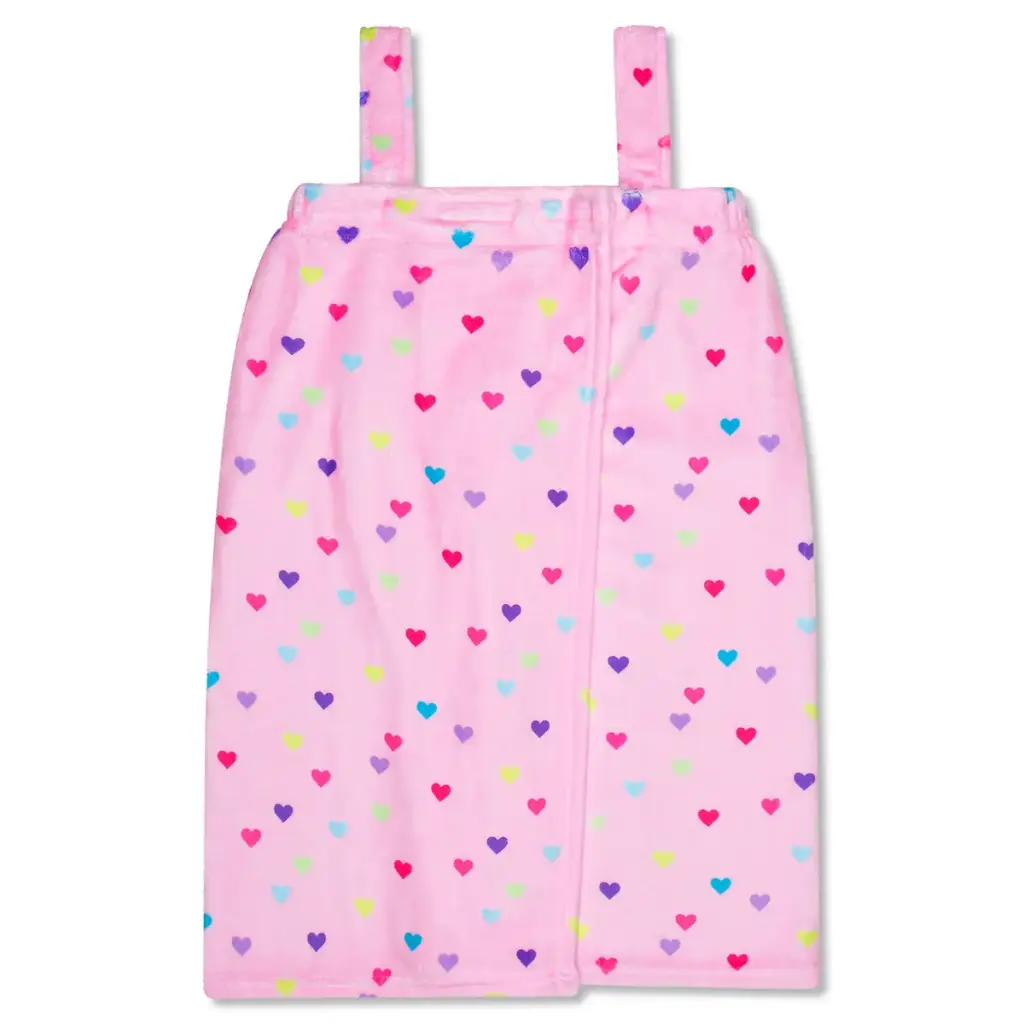 Heart Confetti Plush Spa Wrap