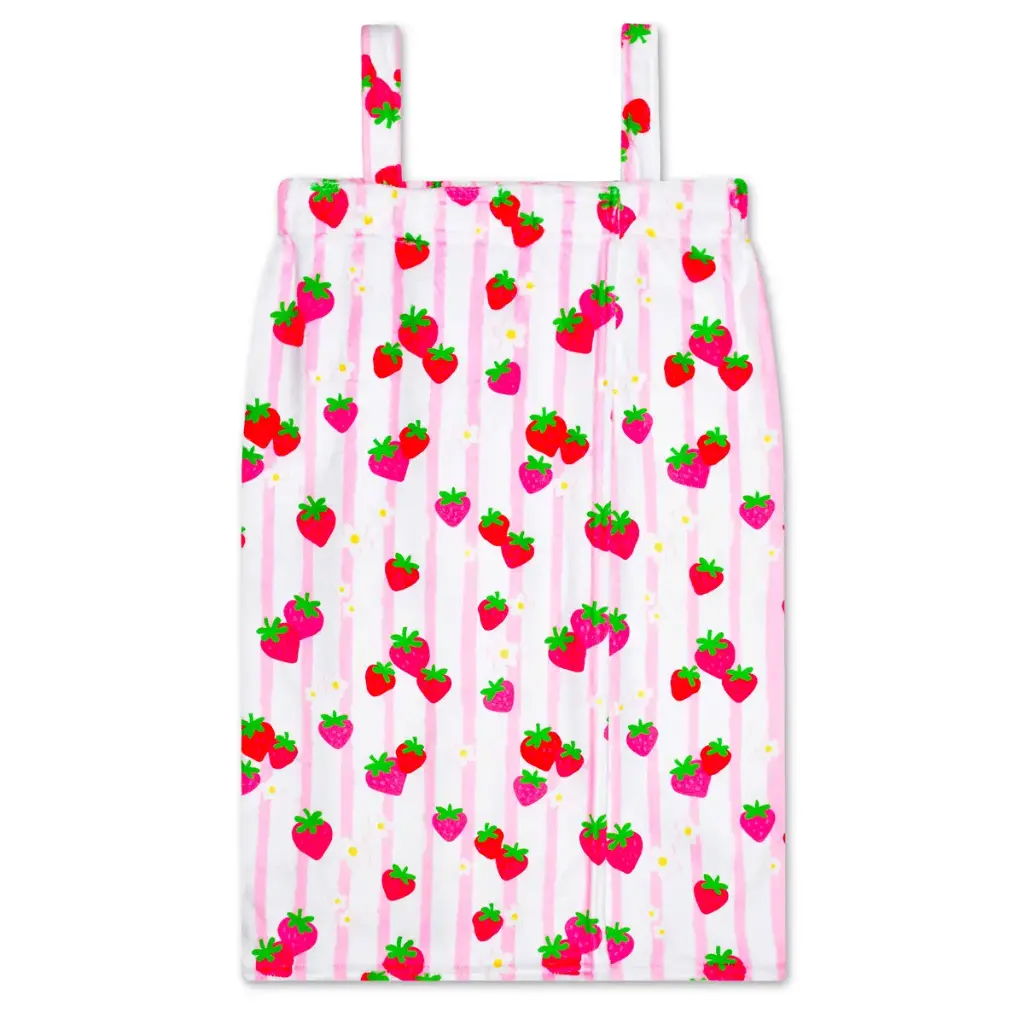 [820-4092XS-S] Strawberry Stripes Spa Wrap (Youth X-Small/Small (4-8))
