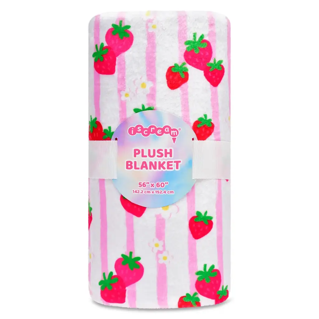 [780-4917] Strawberry Stripes Blanket