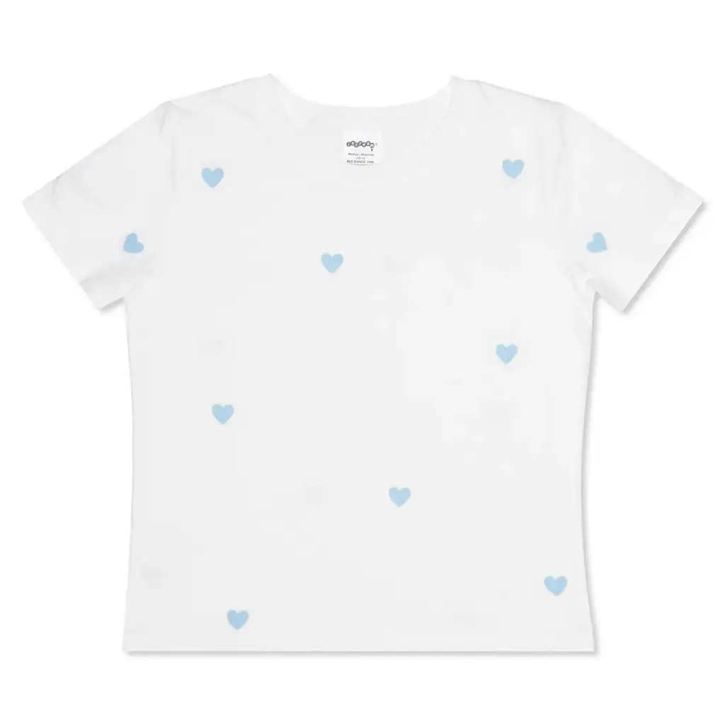 [820-4095XS] Blue Hearts T-Shirt (Youth X-Small (4-6))