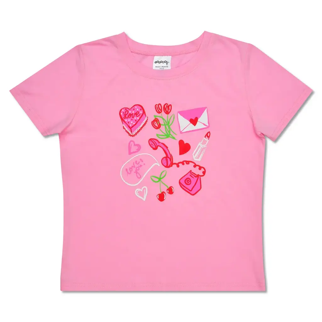 [820-4096XS] Love Doodles T-Shirt (Youth X-Small (4-5))
