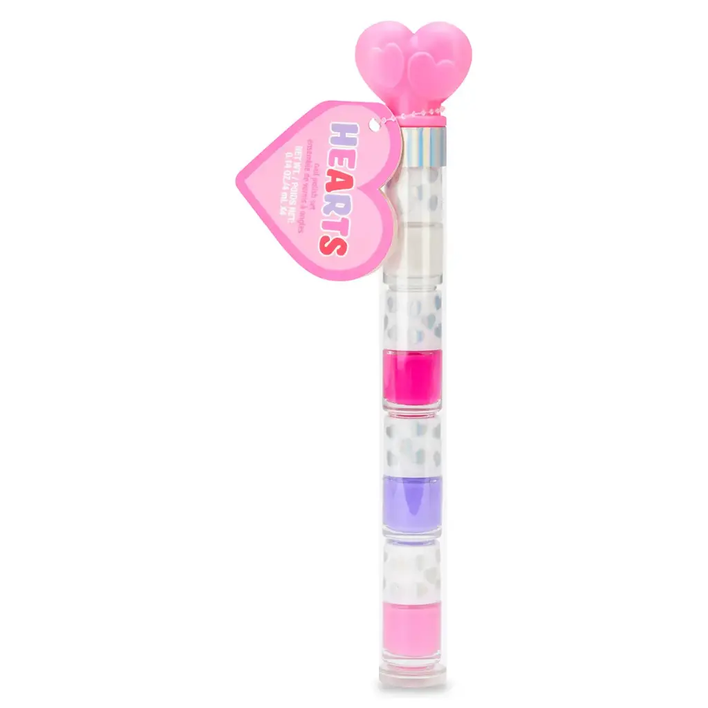 [815-410] Hearts Nail Polish Set