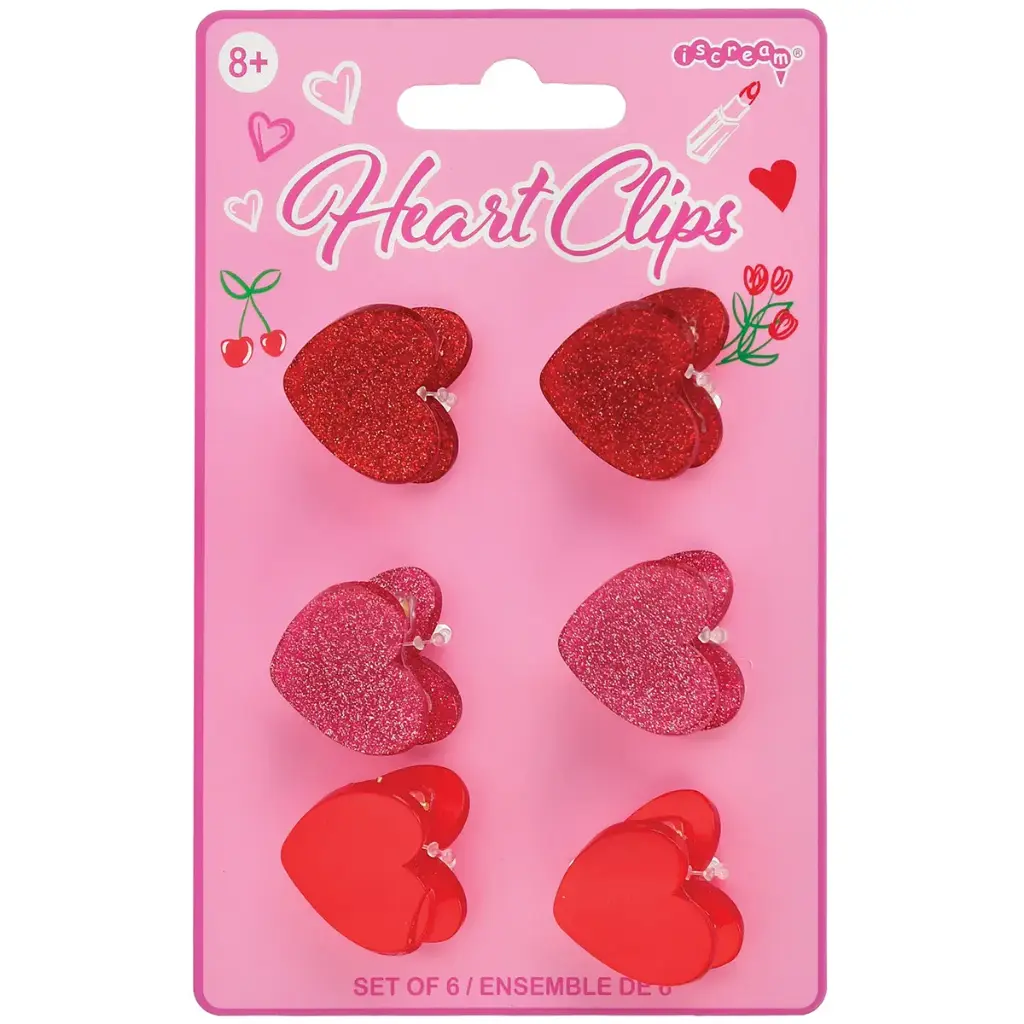[880-584] Heart Hair Clips Set