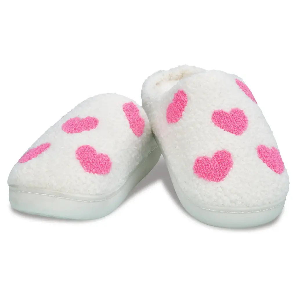 [735-109S] Heart Slippers (Small (1-3))